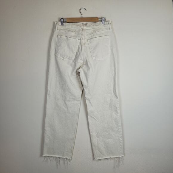 Abercrombie & Fitch Jeans 31 12 Regular Cream Denim 90s Relaxed Jean High Rise - Picture 2 of 6